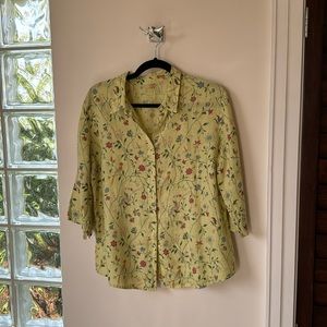 Floral print yellows and blues